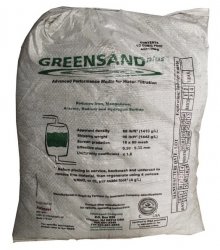 Zöldhomok plus vas- és mangánmentesítő szűrőtöltet, 14,2 liter/zsák