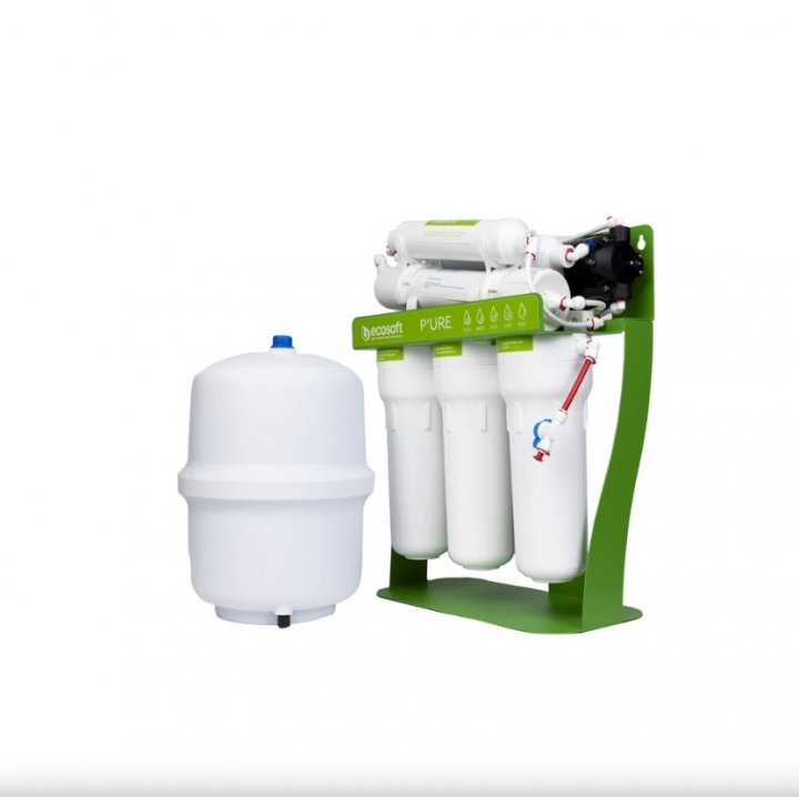 Ecosoft P’URE Balance tartályos fordított ozmózisos víztisztító nyomásfokozó szivattyúval, speciális magas ásványi anyag tartalmú visszasózóval (elérhető 60-80mg/l ásványi anyag tartalom)