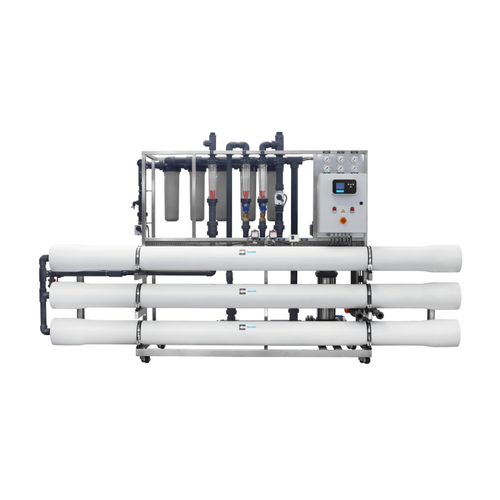 Ecosoft 9000 INOX keretes professzionális ipari fordított ozmózis rendszer, automata vezérléssel, kihozatal 75%