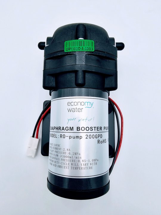 200GPD szivattyú ozmózis rendszerekhez adapter nélkül, 24 V, Economy Water