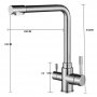Economy 3 utas csaptelep, Inox