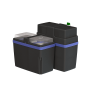 Hydrosoft 200BL DUPLEX elektromos áram nélkül működő víz és sótakarékos vízlágyító külön sóléoldó tartállyal (2x3l gyanta, by pass szelep, 3/4